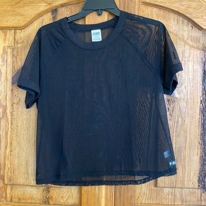 Pink sheer Crewneck top